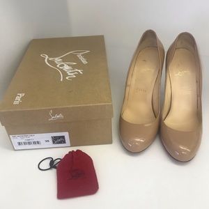 Christian Louboutin Fifi nude patent 100 size 38